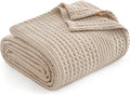 PHF Lightweight Waffle Weave Blanket Queen Size - Breathable, Ultra