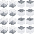 16-Pack Clear Chair Leg Protectors with Felt Pads - Floor Protection