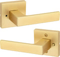 Kwikset Singapore Interior Privacy Door Lever - Satin Brass