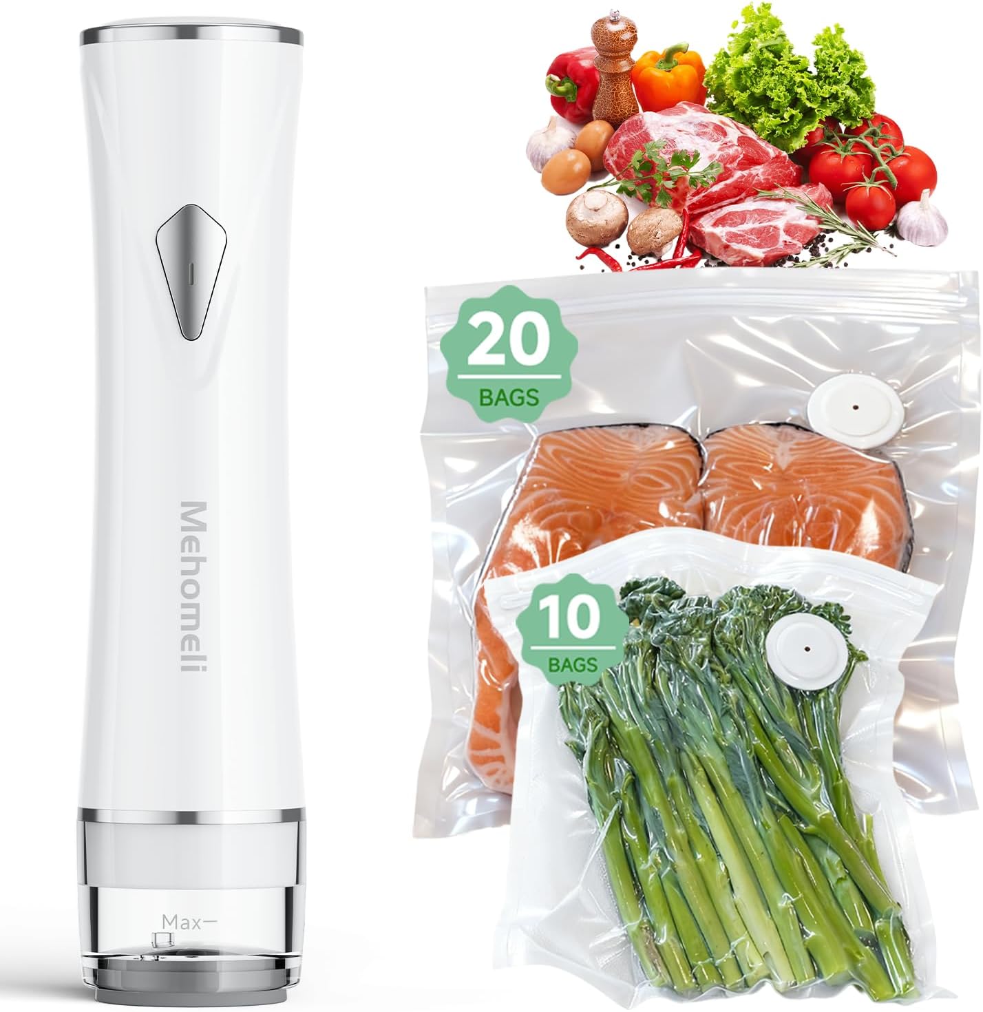 Compact Vacuum Sealer for Food - Powerful Handheld Machine
