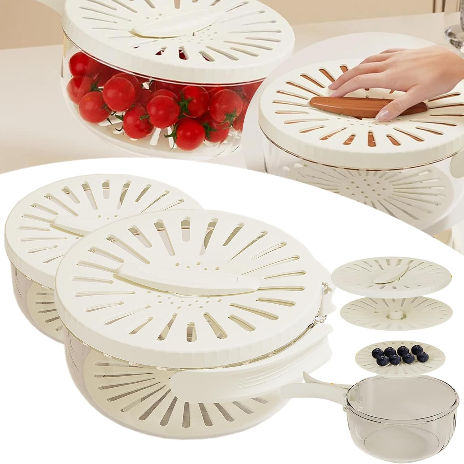 2-in-1 Foldable Fruit Strainer Set by Heniqut