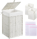 Greenstell Laundry Hamper with Lid 60L - Compact Handwoven Basket