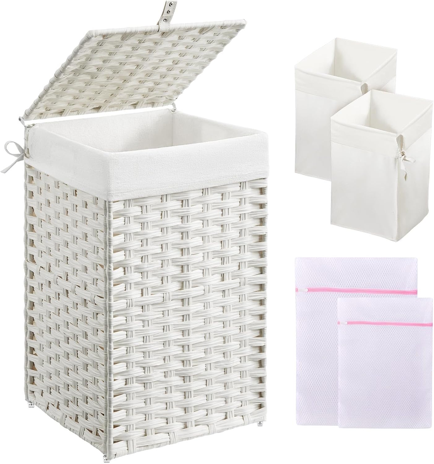Greenstell Laundry Hamper with Lid: Stylish 60L Storage Solution