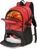Basketball Backpack Large Sports Bag with Shoe Compartment - Durable