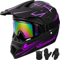 Youth Kids Motocross Helmet 4Pcs Set - DOT Approved Protective Gear