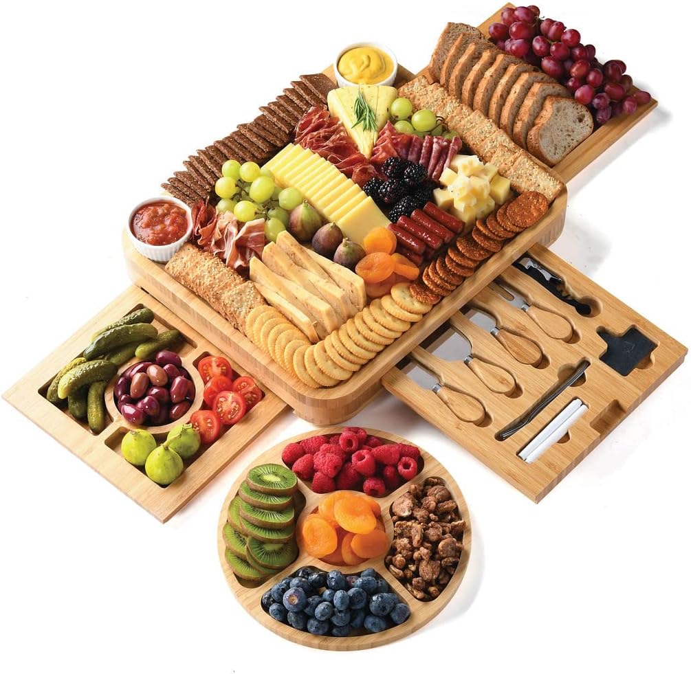 Bamboo Charcuterie Boards Gift Set - Perfect for Any Occasion