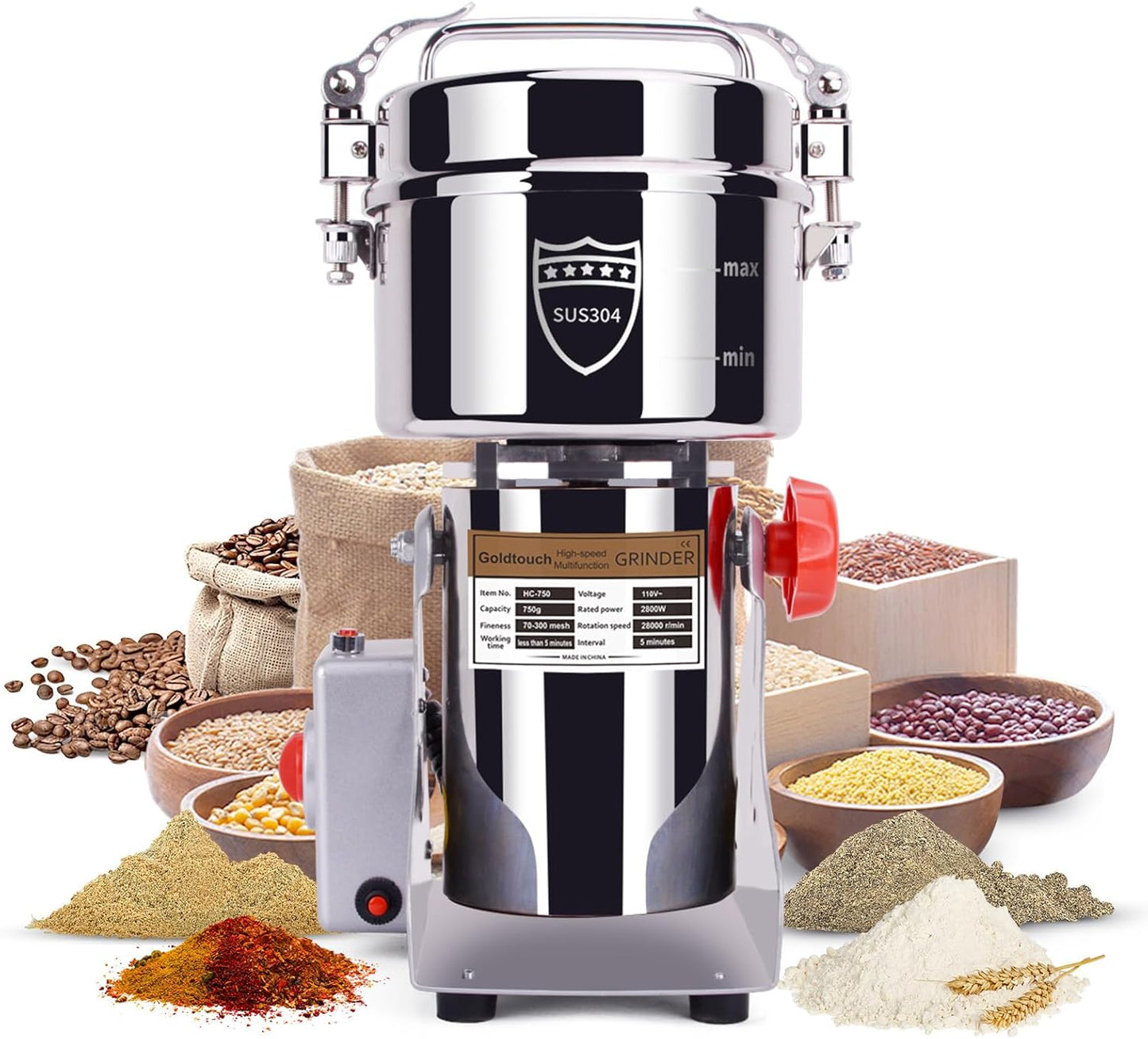 Goldtouch 750g Grain Mill Grinder for Efficient Grinding Needs