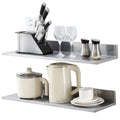 Stainless Steel Wall Shelf 8.6in x 30in - Durable Floating Kitchen