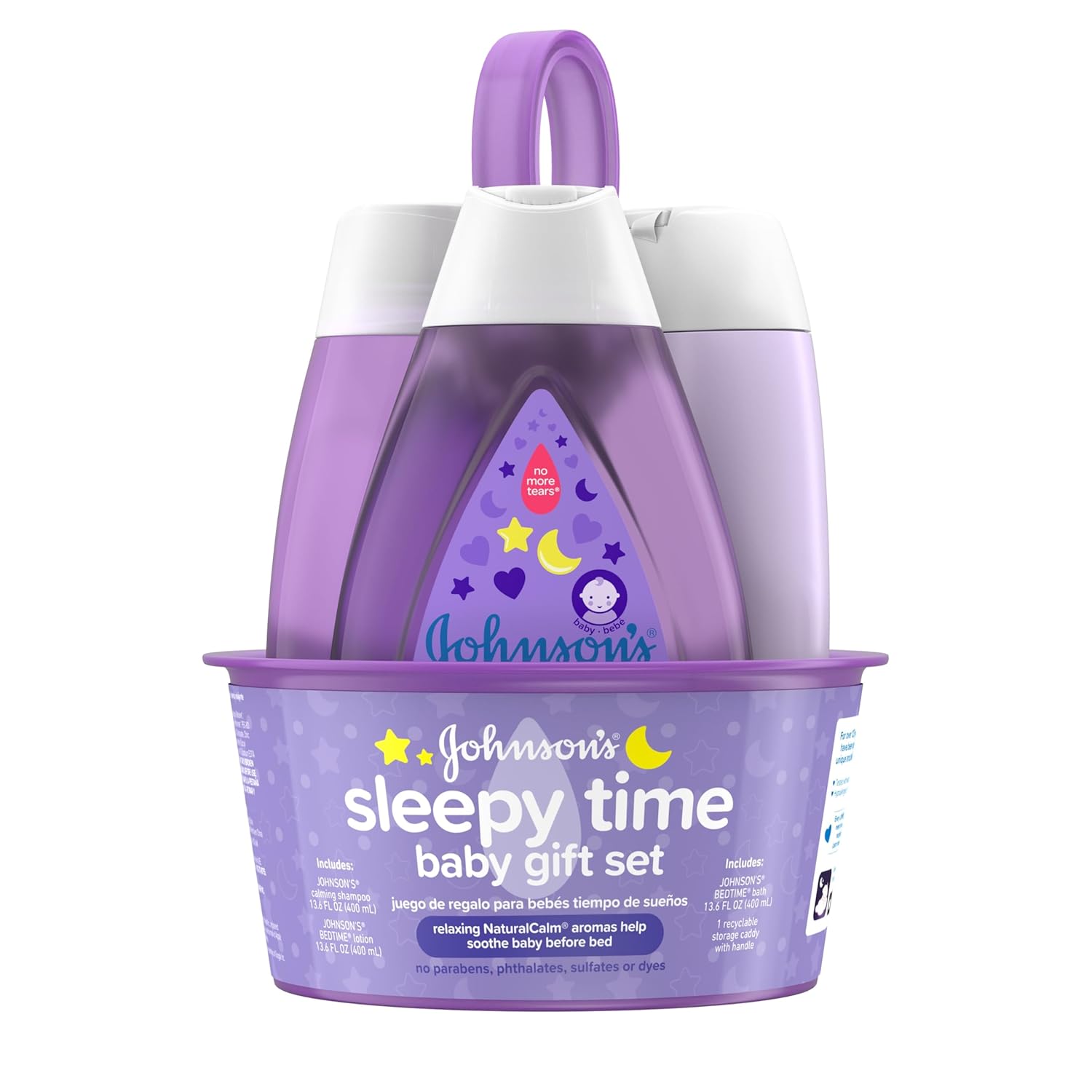 Johnson's Bedtime Baby Gift Set - NaturalCalm Aromas, Hypoallergenic & Paraben-Free