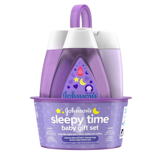 Johnson's Bedtime Baby Gift Set - NaturalCalm Aromas, Hypoallergenic & Paraben-Free