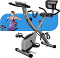 Foldable Exercise Bike Stationary Bike 5-IN-1 - Compact Home Cardio