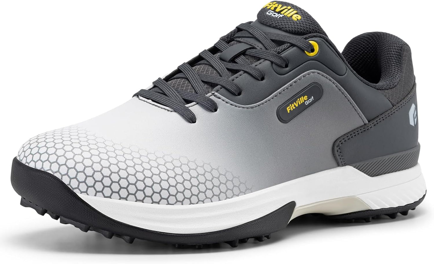 FitVille Wide & Extra Wide Mens Golf Shoes for Comfort & Performance