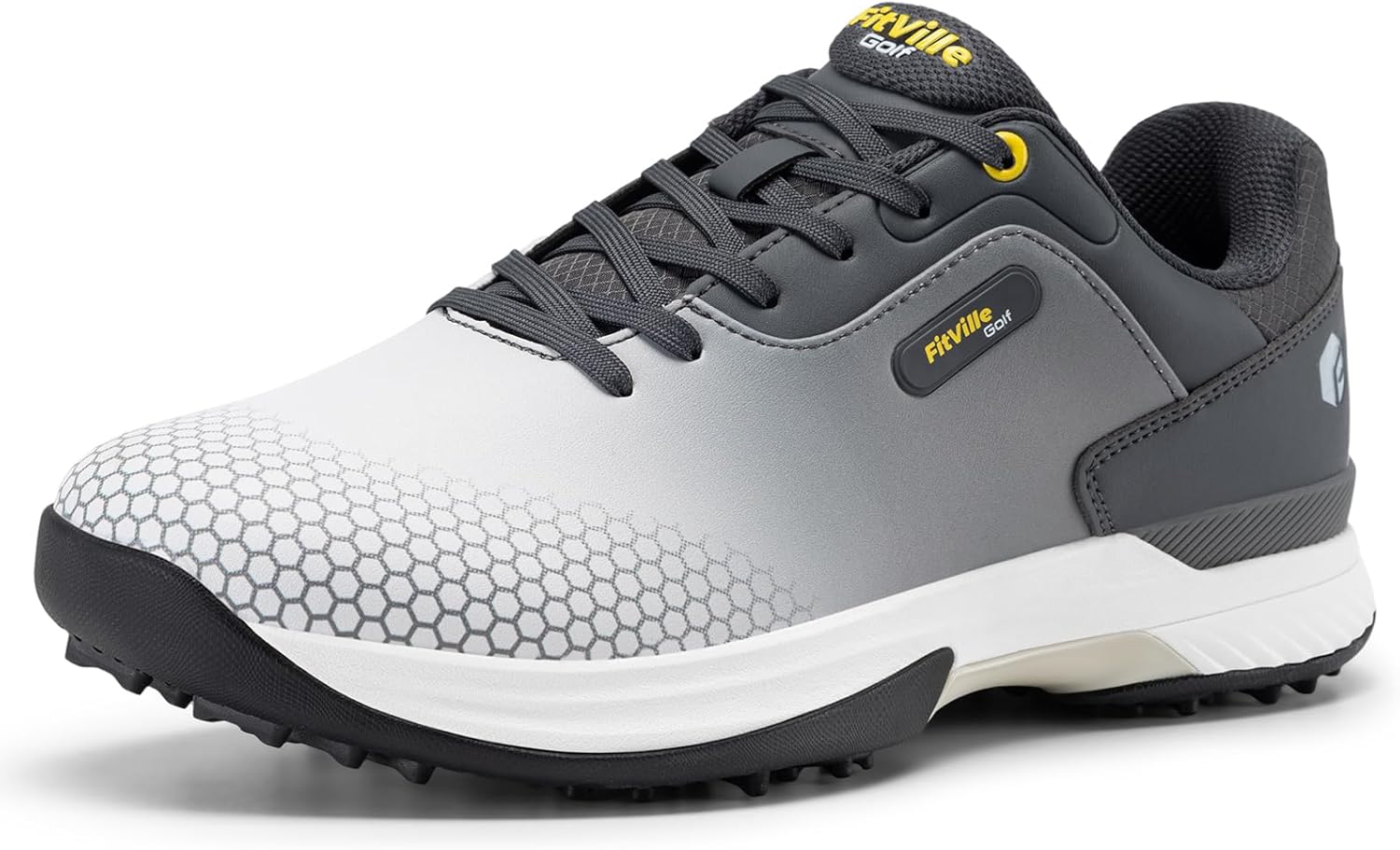 FitVille Wide & Extra Wide Mens Golf Shoes for Comfort & Performance