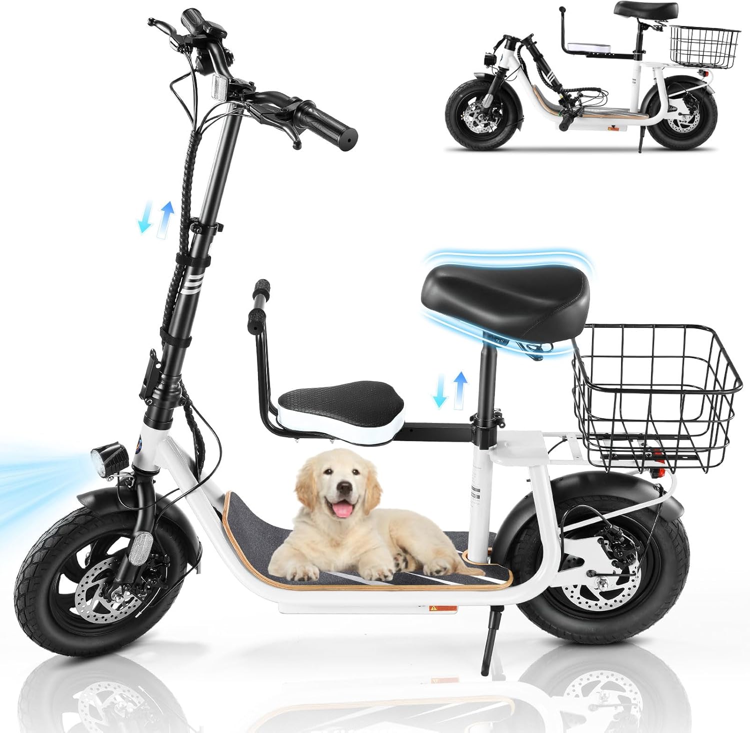 Caroma Peak Electric Scooter with Seat for Adults and Teens