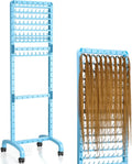Adjustable Braiding Hair Rack 160 Pegs - Double-Sided Rolling Stand