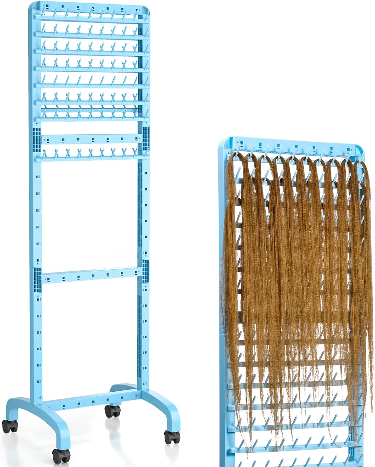 Adjustable Braiding Hair Rack with 160 Pegs for Stylists
