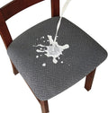 Genina Waterproof Seat Covers for Dining Chairs - Dark Gray, 6 Pcs