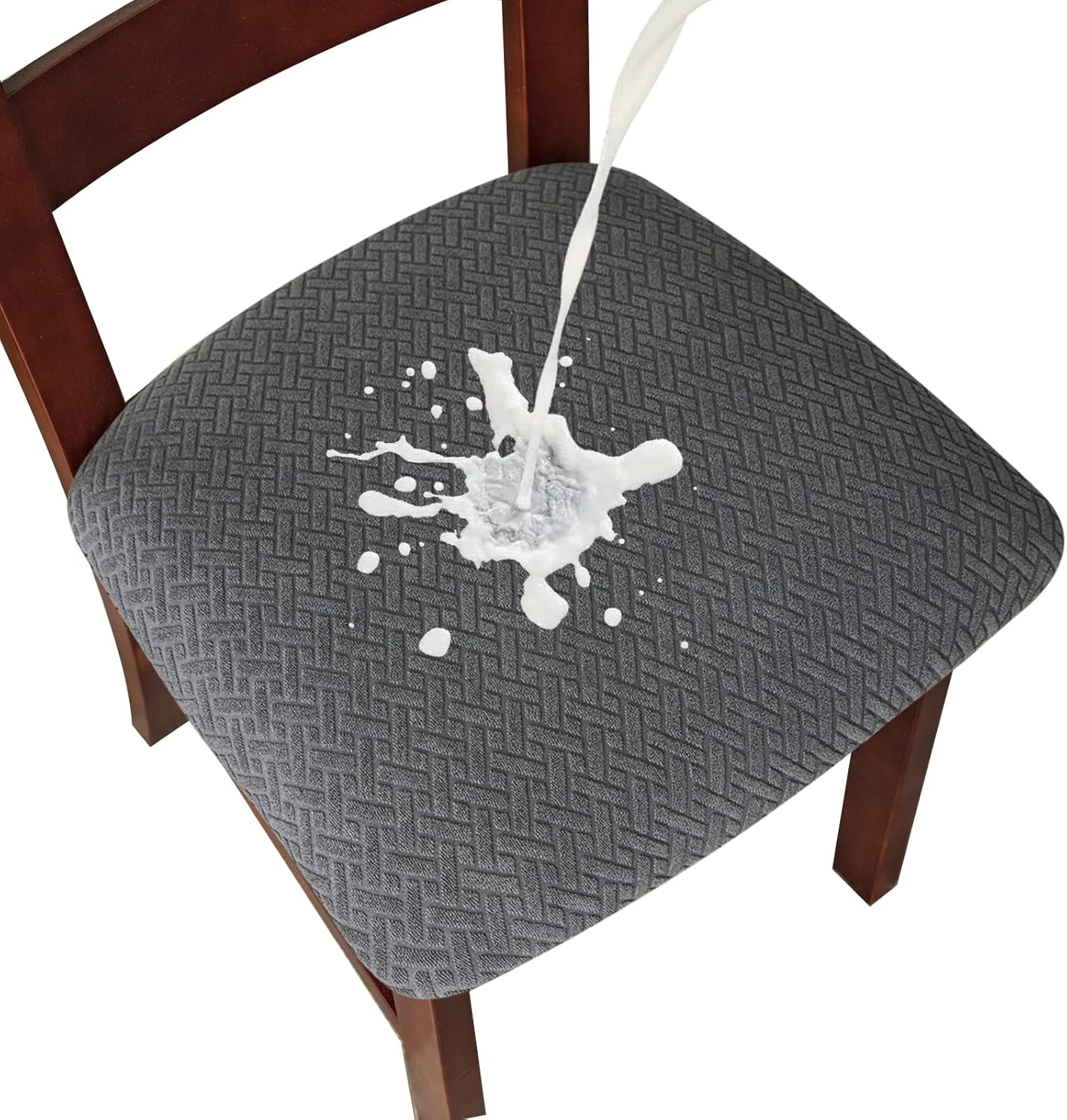 Genina Waterproof Seat Covers for Dining Room Chairs - 6 Pcs