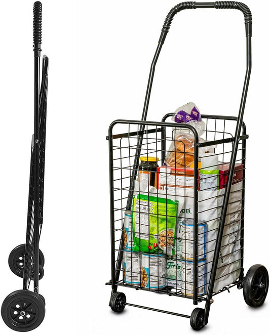 DMI Utility Cart with Wheels for Shopping and Laundry Needs
