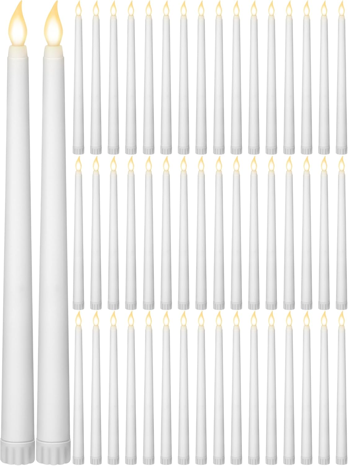 Flameless LED Taper Candles 11 Inch for Parties and Events