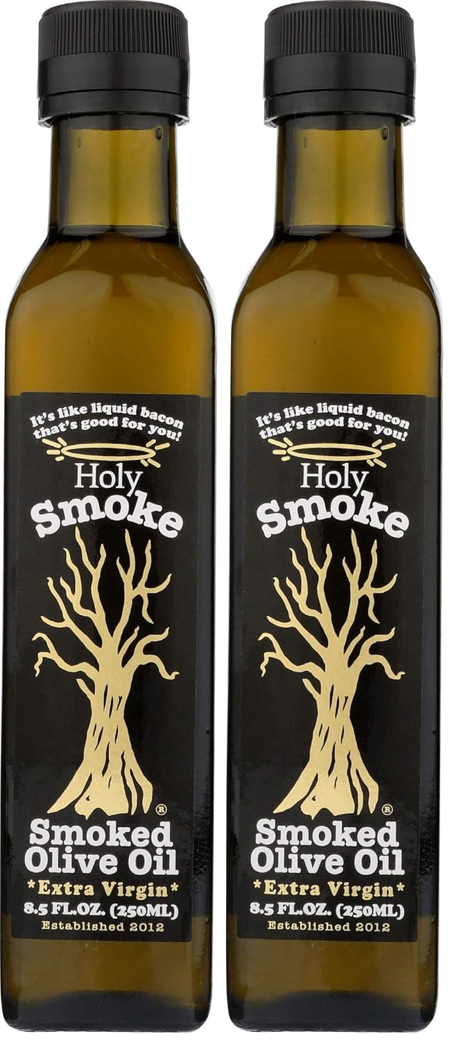 HOLY SMOKE Smoked Extra Virgin Olive Oil, 8.5 FZ Pack of 2