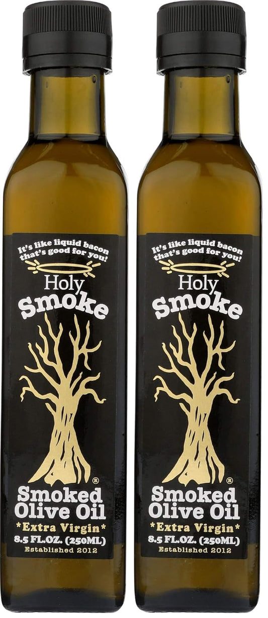 HOLY SMOKE Smoked Extra Virgin Olive Oil, 8.5 FZ Pack of 2