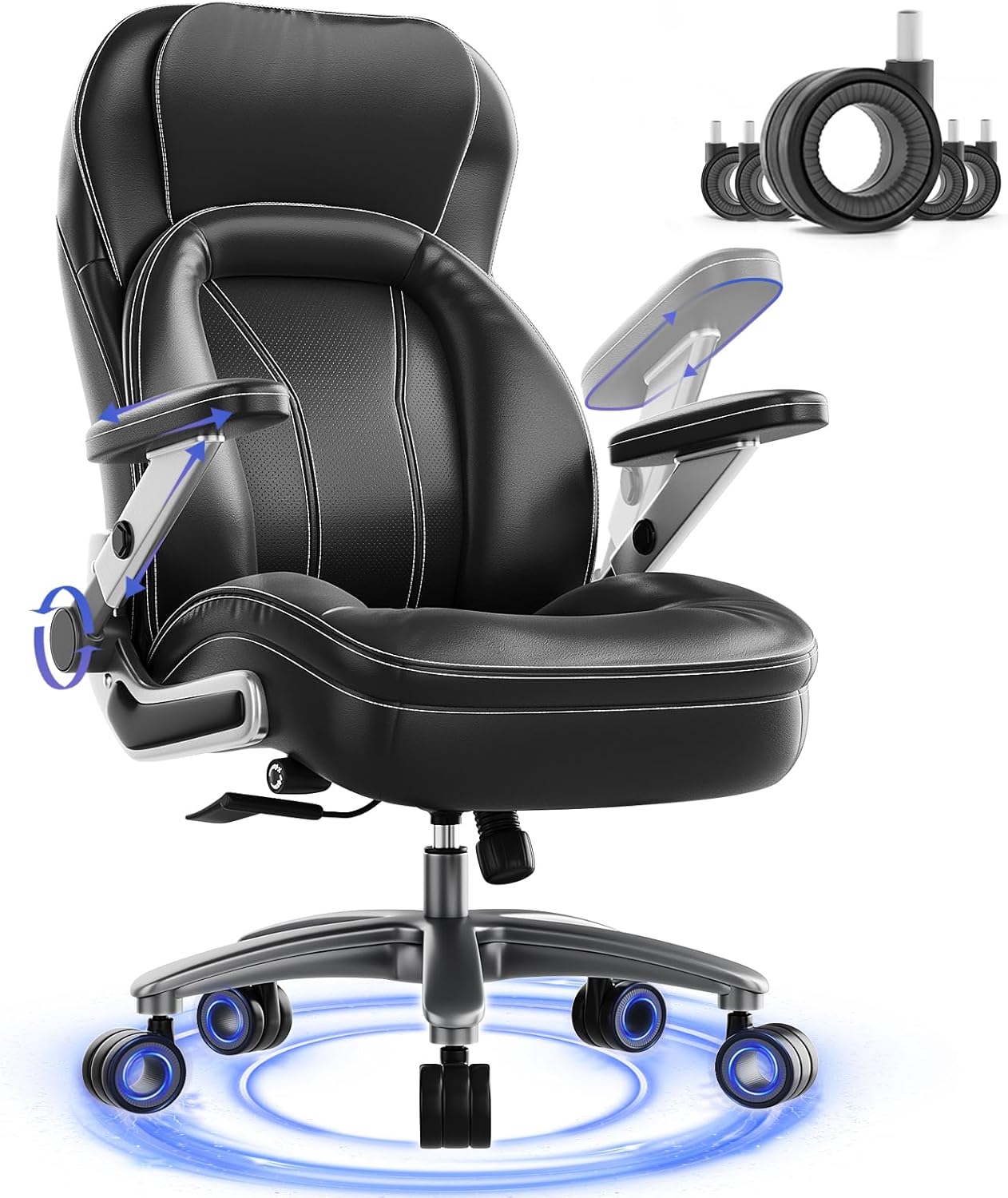 Big and Tall Office Chair with Adjustable Lumbar Support & 5D Arms