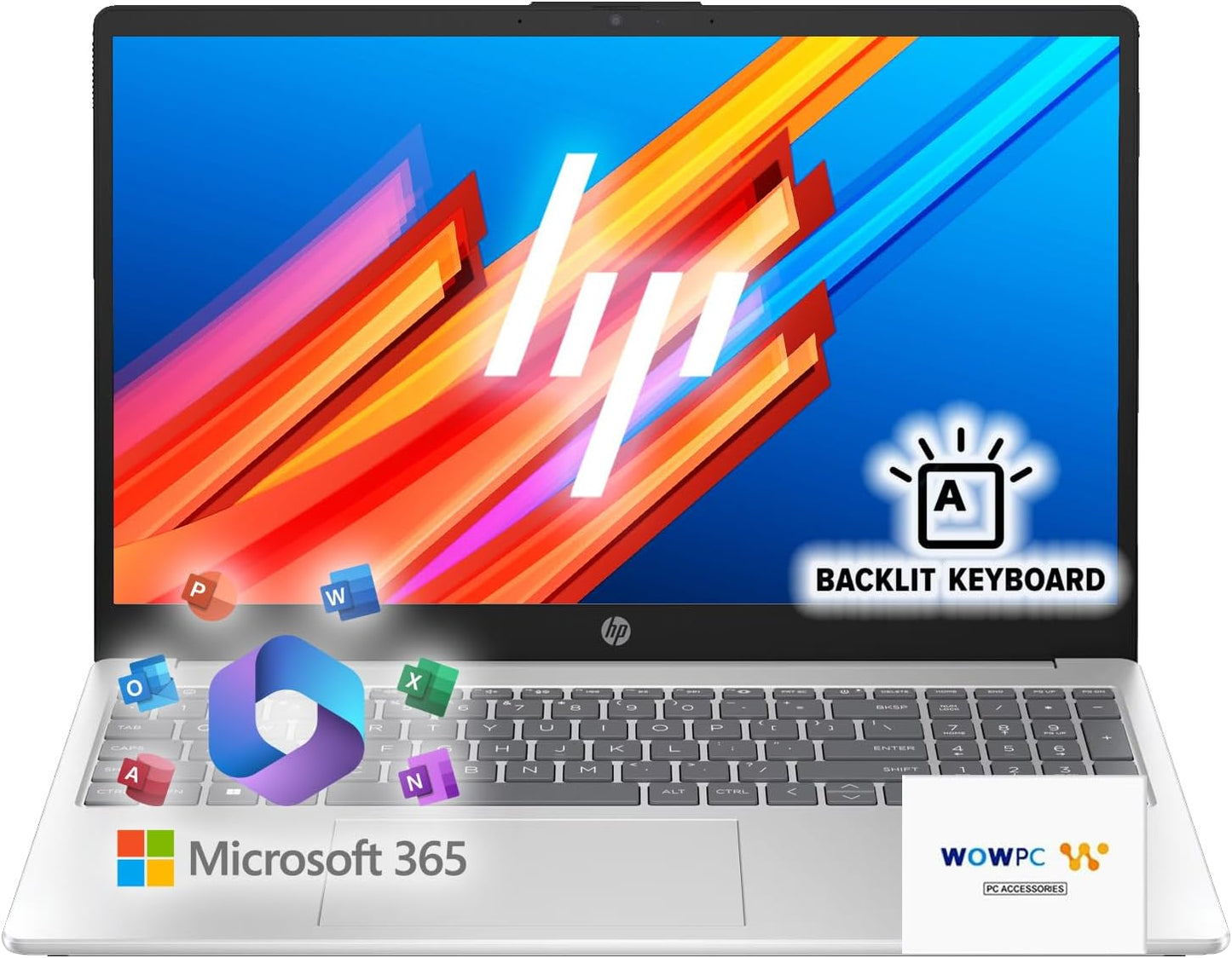 HP 250 G10 Business Laptop with Backlit Keyboard and Office 365