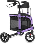 3 Wheel Rollator Walker with Seat for Slim Seniors - Lightweight