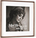 16x16 Picture Frame in USA-Sourced Walnut Wood for Photos