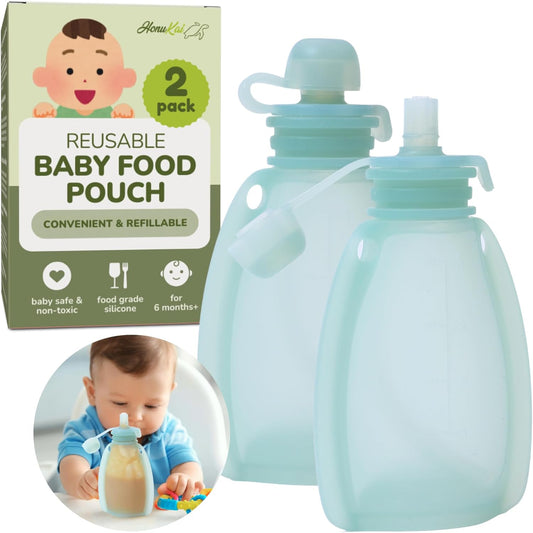 HonuKai: Reusable Silicone Baby Food Pouches