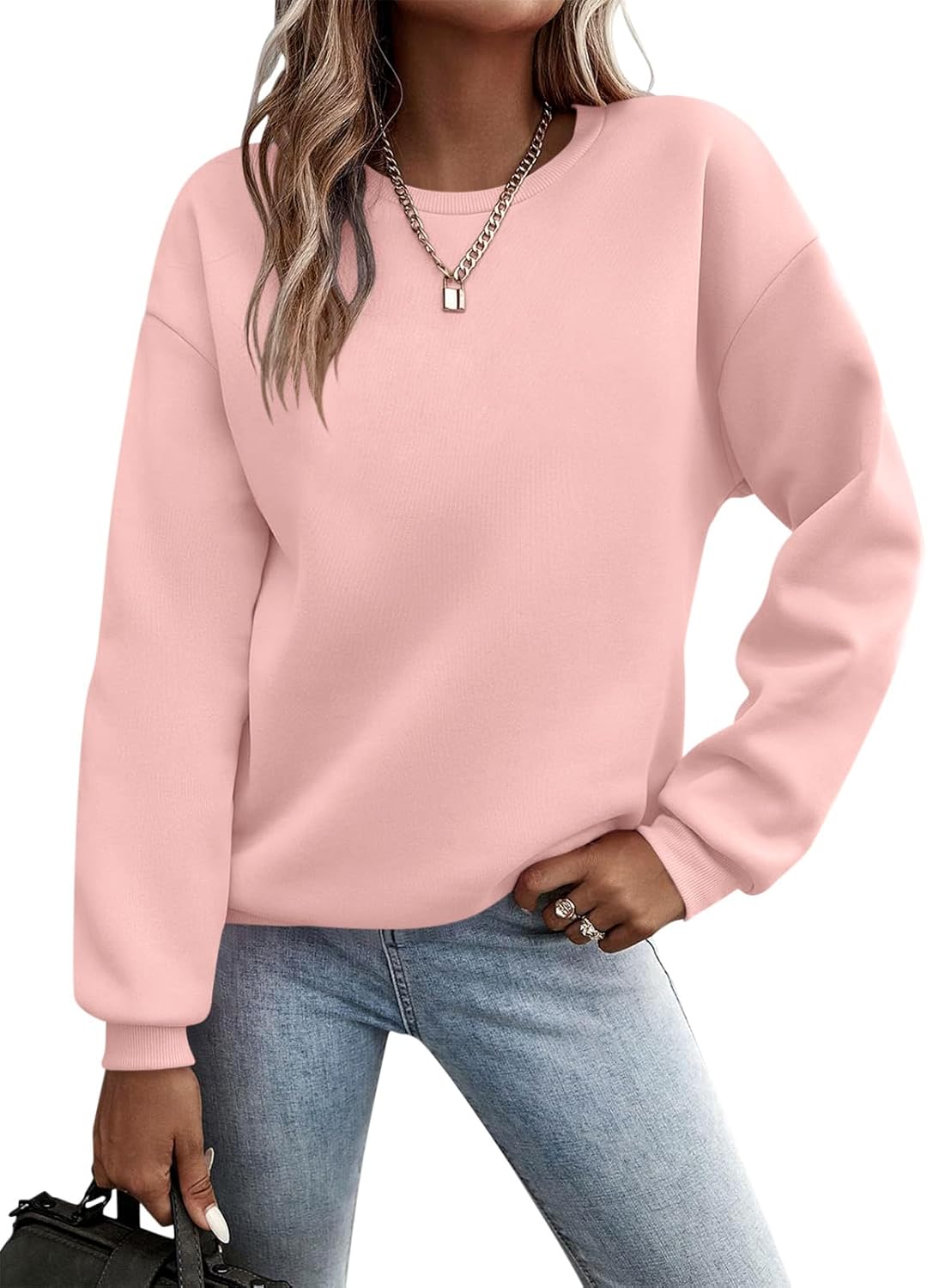 Stylish Women's Long Sleeve Color Block Sweatshirts for Fall