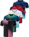 5 Pack Mens V-Neck Dry Fit T-Shirts - Lightweight Performance Tees