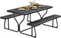 YITAHOME Heavy Duty Outdoor Picnic Table and Bench Set - Weather