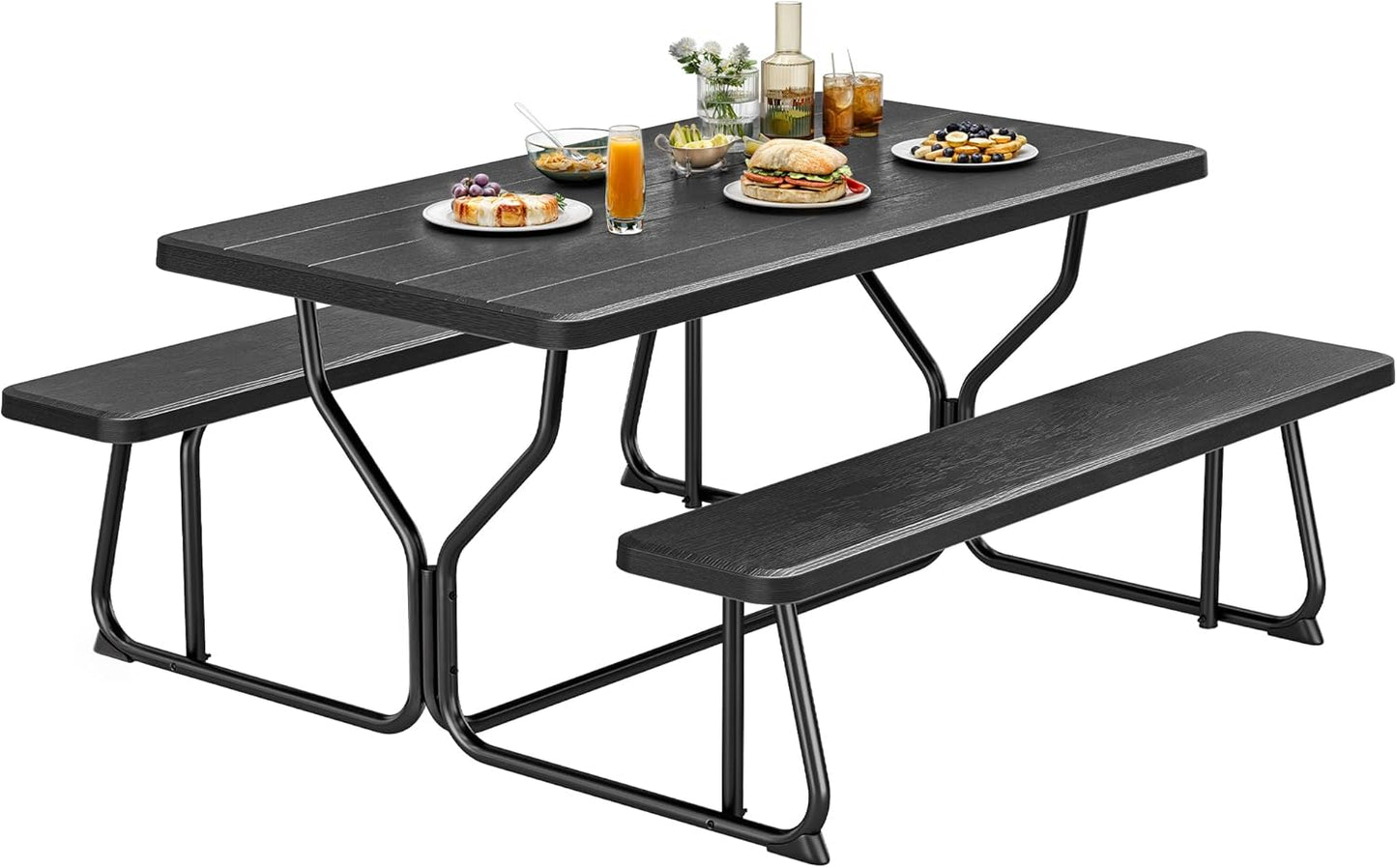 YITAHOME Heavy Duty Outdoor Picnic Table Set for All-Weather Use