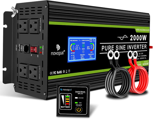 Novopal 2000 Watts Pure Sine Wave Inverter for Home and RV
