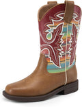 Boys Girls Cowboy Boots Toddler Mid Calf Western Boots - Easy On/Off