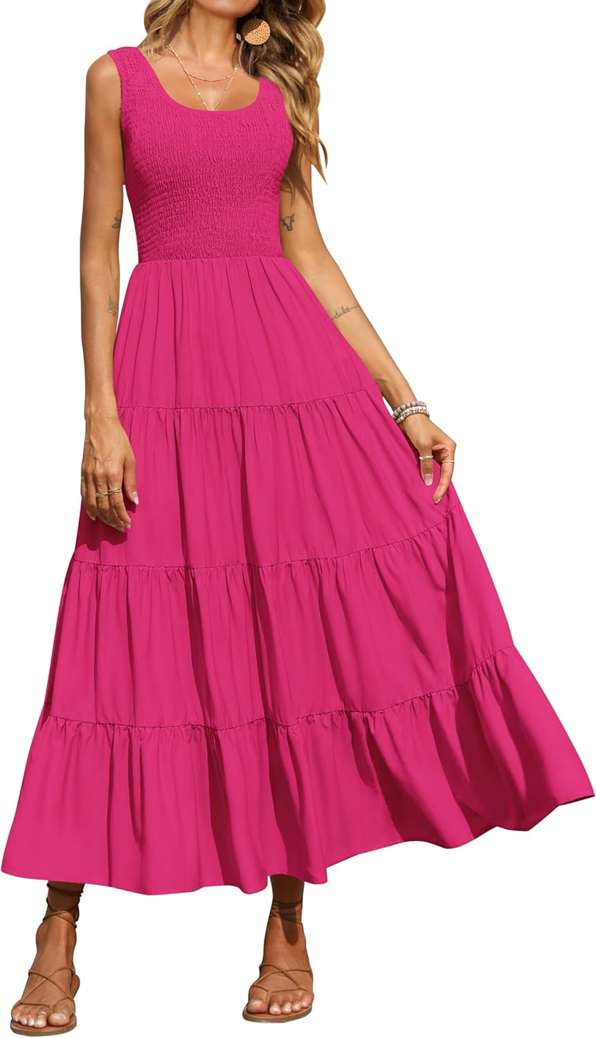PRETTYGARDEN Women's Casual Loose Maxi Sundress for Summer