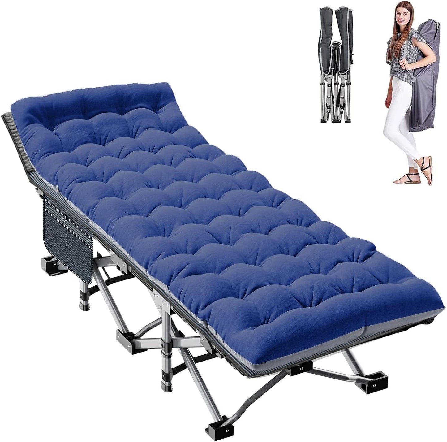 ABORON Camping Cot for Adult 28in Extra Wide, Heavy-Duty Design