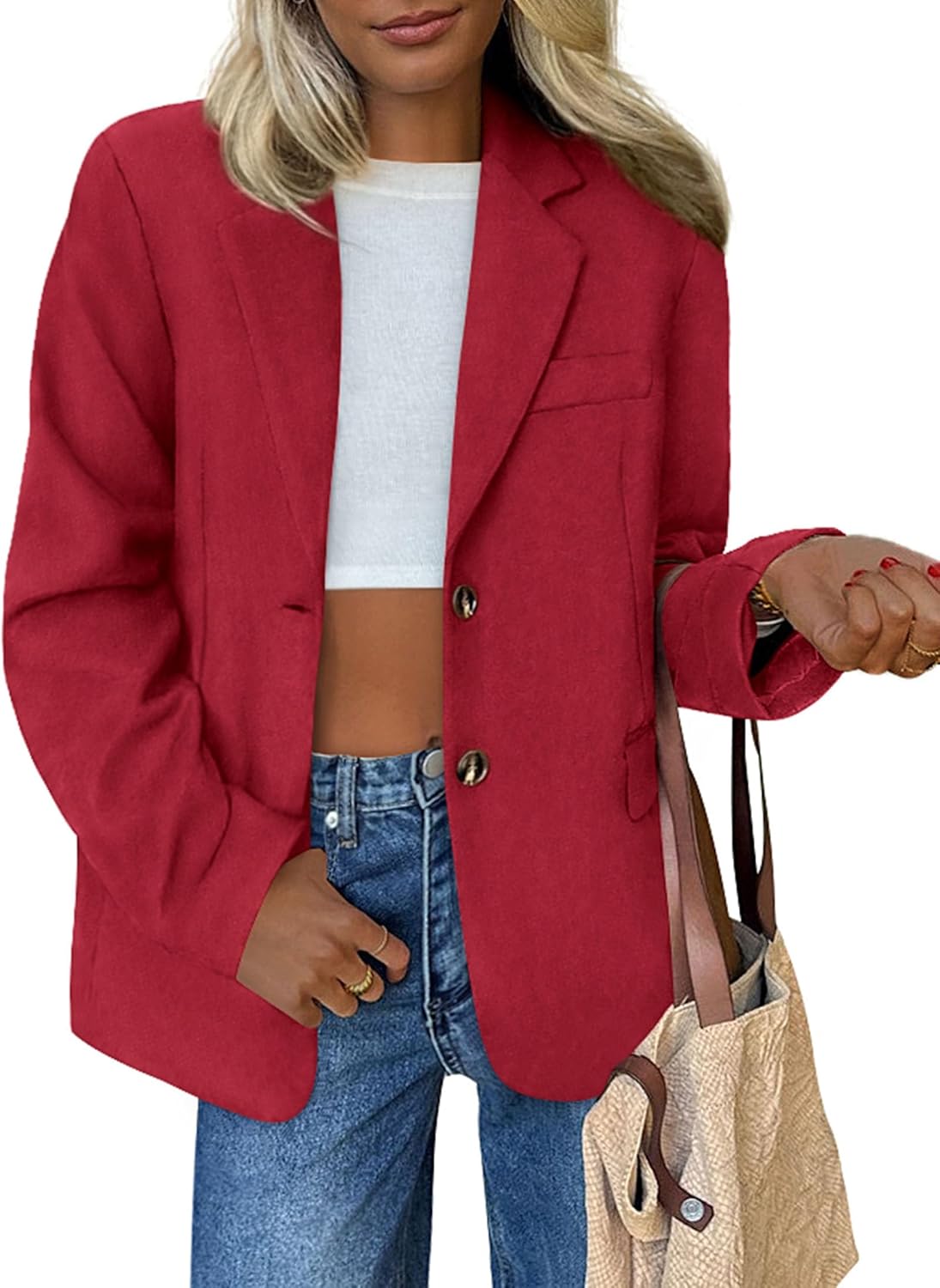 PRETTYGARDEN Blazers for Women: Chic Faux Suede Office Wear