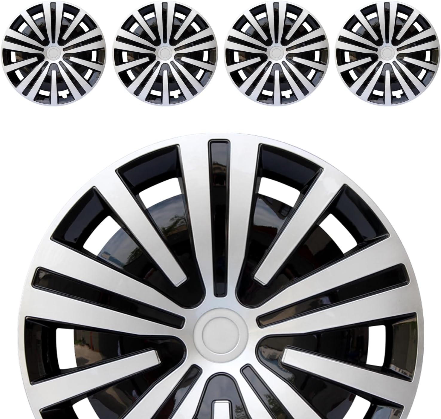 Universal 15-Inch Hubcap Wheel Cover Set of 4 for Cars and SUVs
