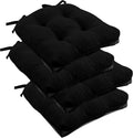 Indoor Chair Cushions for Dining Chairs - Tufted Overstuffed 4 Pack