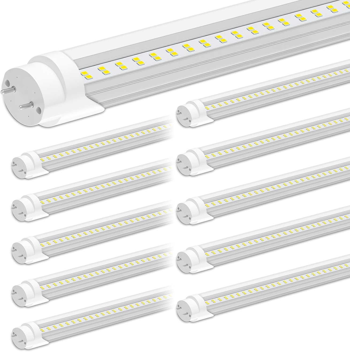 Super Bright T8 Led Bulbs 4 Foot - 4000 Lumens Daylight 10 Pack