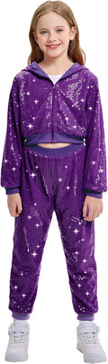 LOLANTA Girls Sequin Dance Outfit Set - Hip Hop Stage Ready