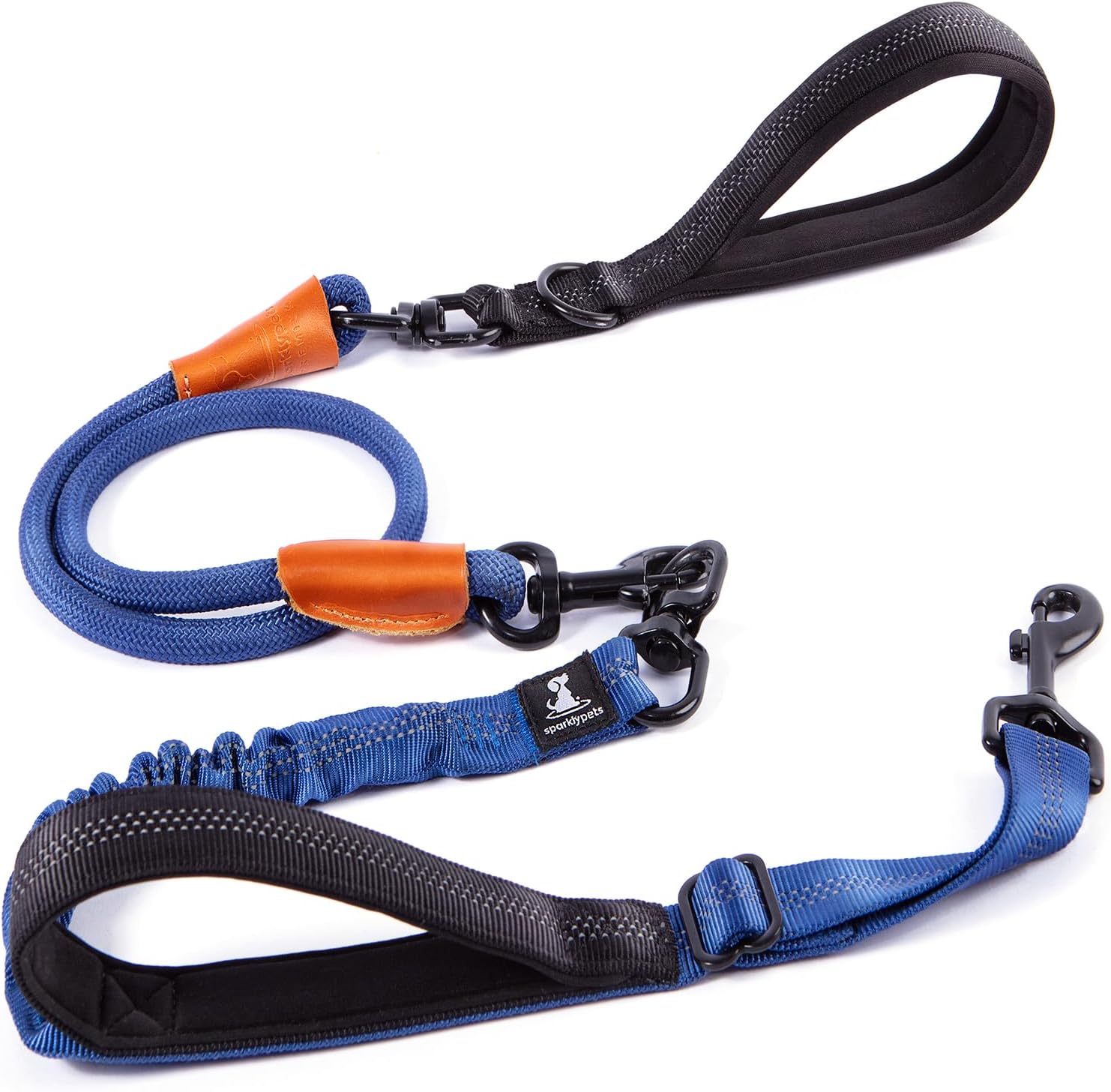 Heavy Duty Rope Bungee Leash for Large Dogs - Anti-Pull Design