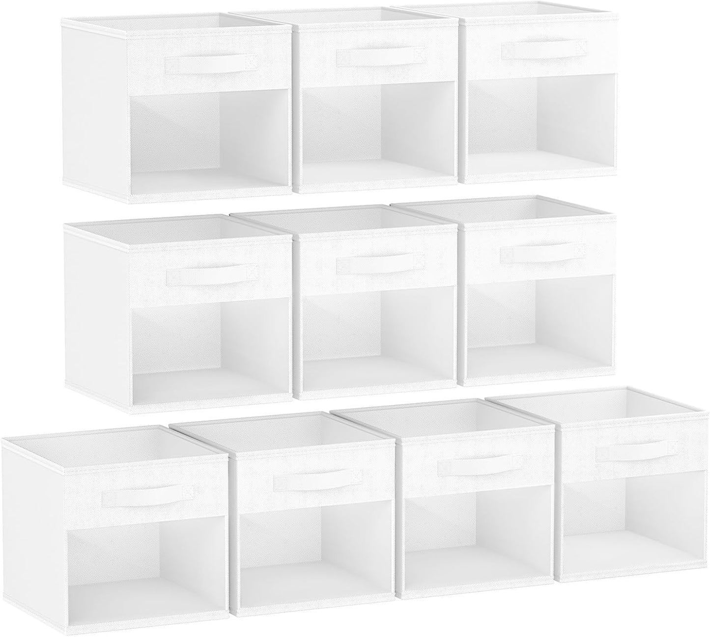 DIMJ Storage Cubes - 10 Pack Foldable Storage Bins for Home