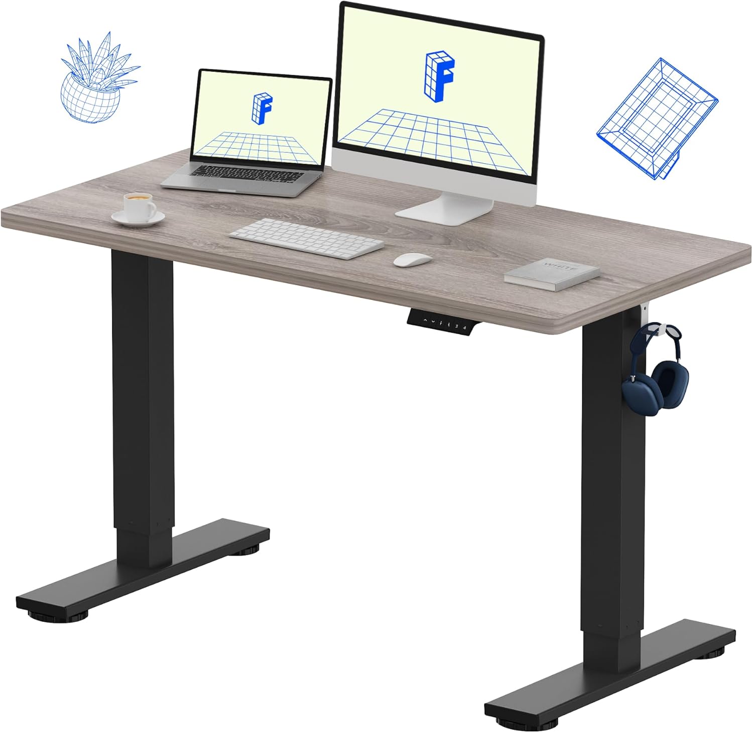 FLEXISPOT EN1 Height Adjustable Electric Desk for Home Office