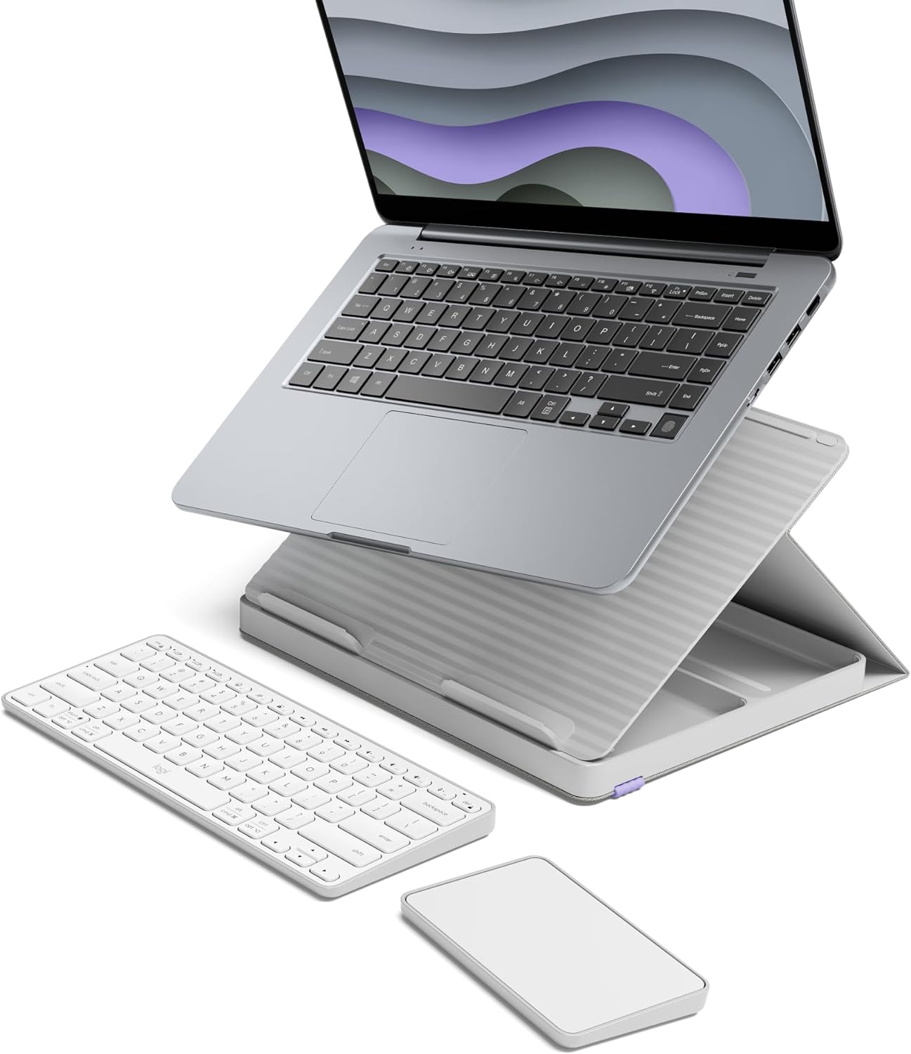 Logitech Casa Pop Up Desk Kit - Adjustable Laptop Stand & More