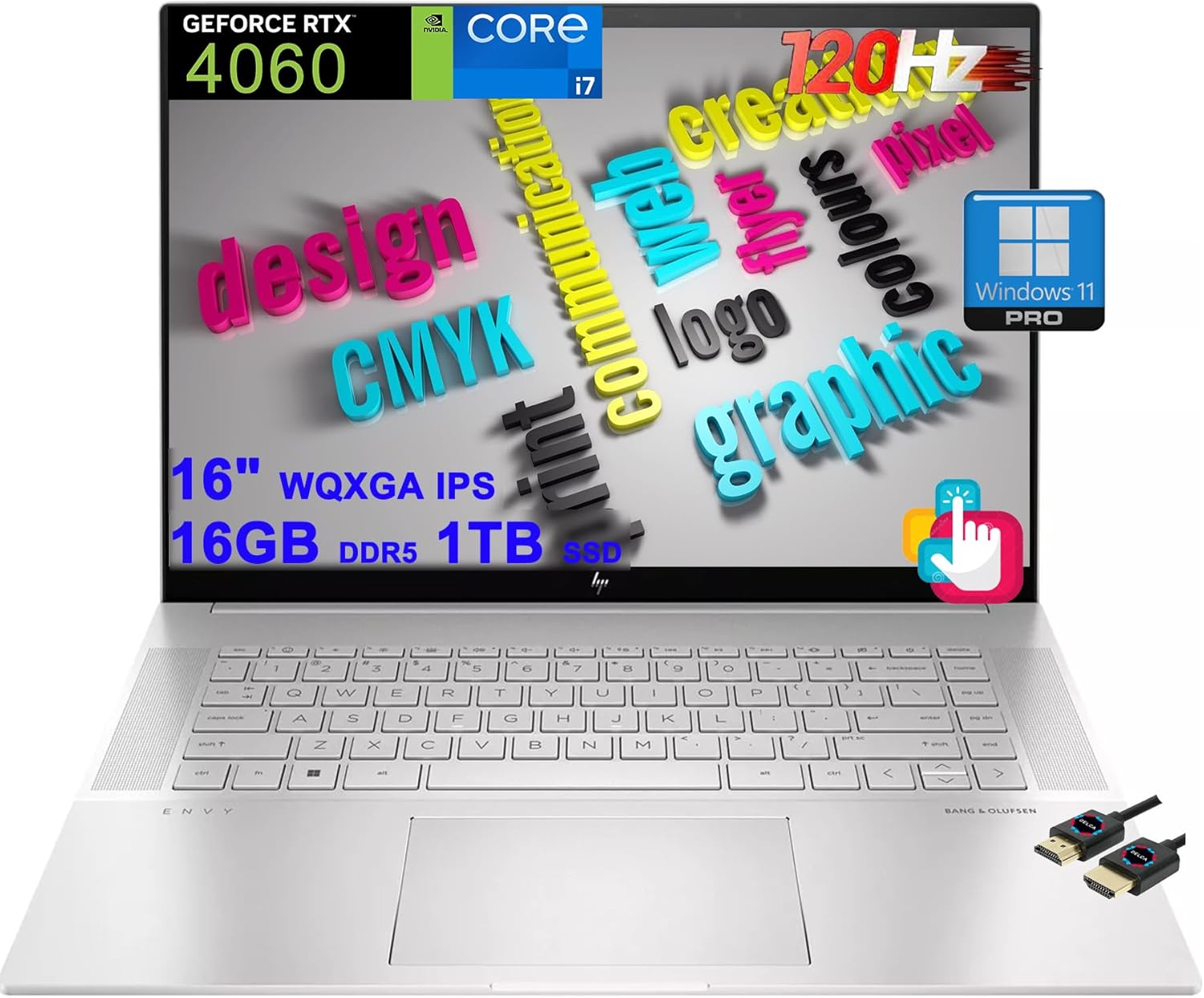 HP Envy 16 Designer Laptop with 16in Touch Display and RTX 4060