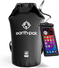 10L Earth Pak Waterproof Dry Bag - Roll Top Dry Sack with Phone Case